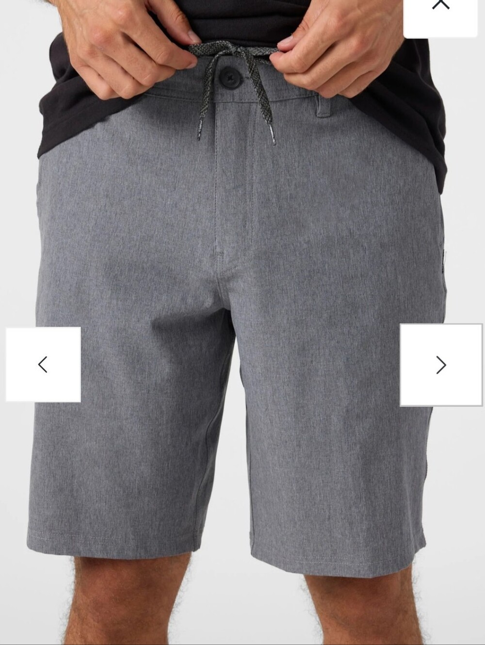 O'Neill Gray Drawstring Flat Front Shorts